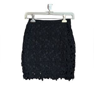 3 for $30! Kimchi Blue black eyelet lace skirt. Size 0